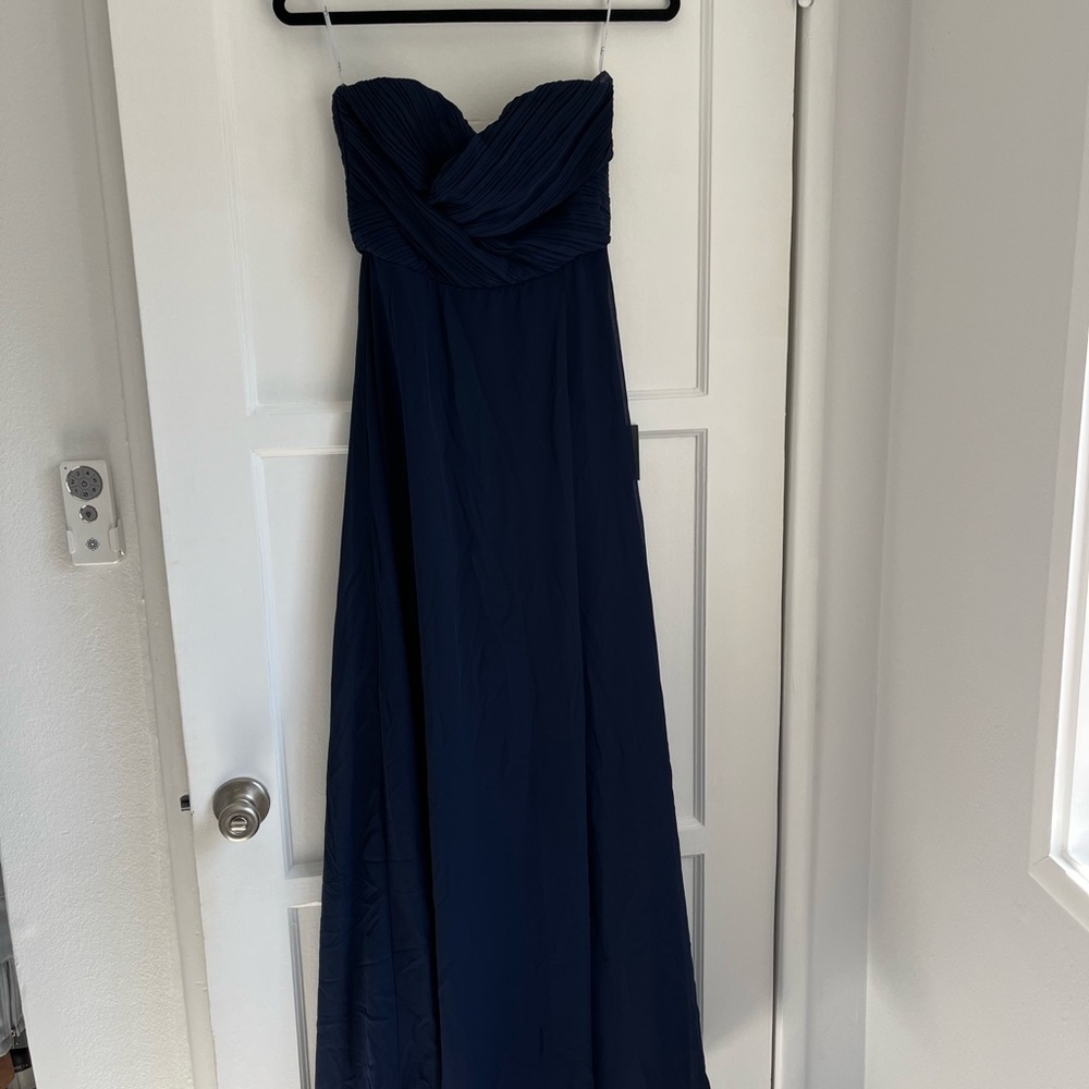 NWT Lulu's Midnight Blue Strapless Gown